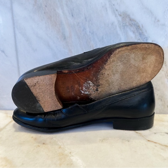 BALLY Vintage Classic Black Leather Tassel Loafers - Picture 9 of 9